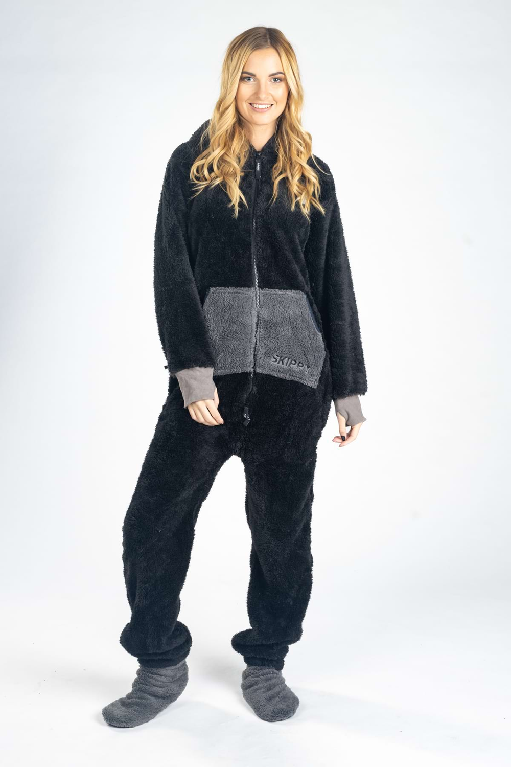 Onesie Teddy – Katze schwarz