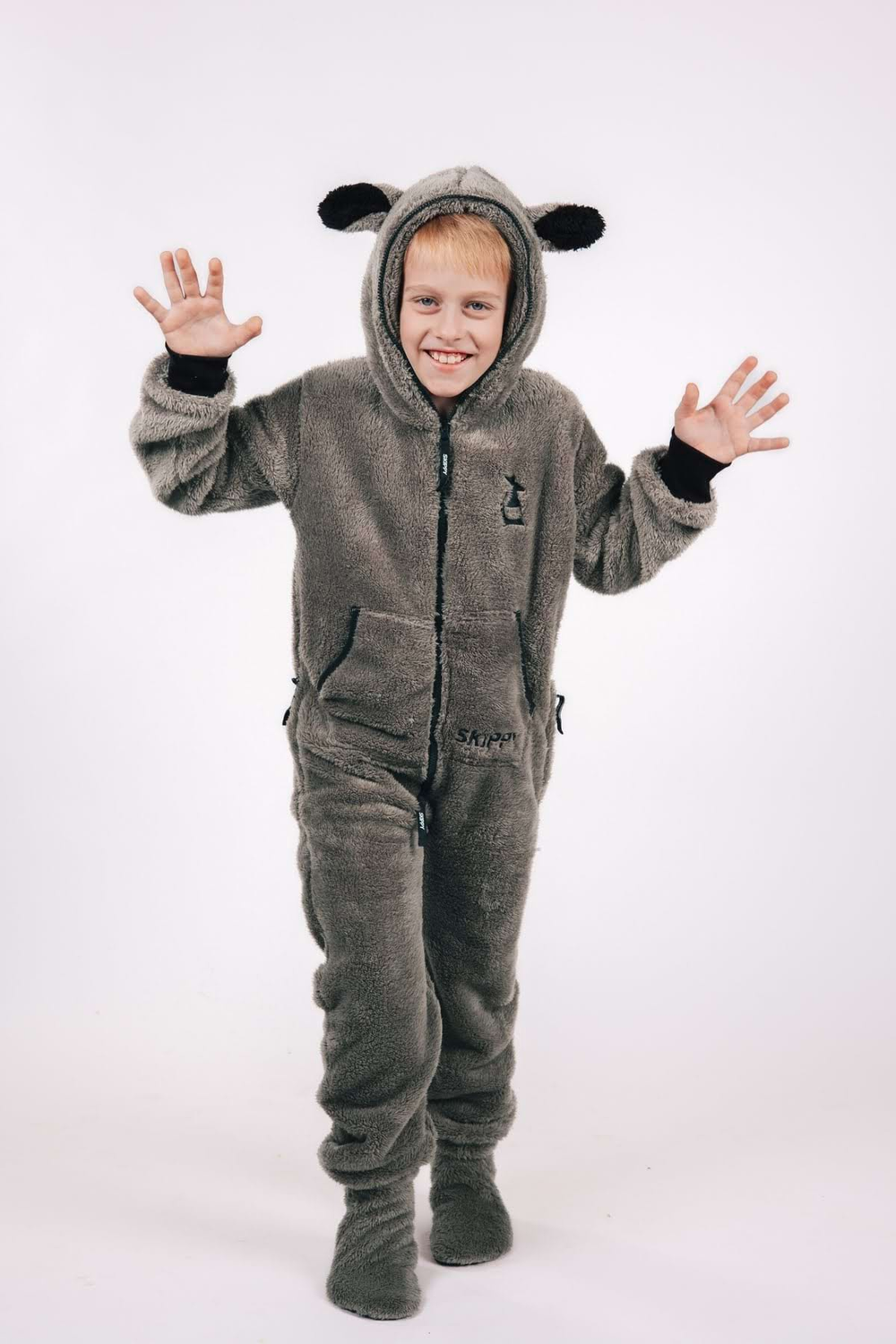 Kinder-Onesie Teddy – Wolf