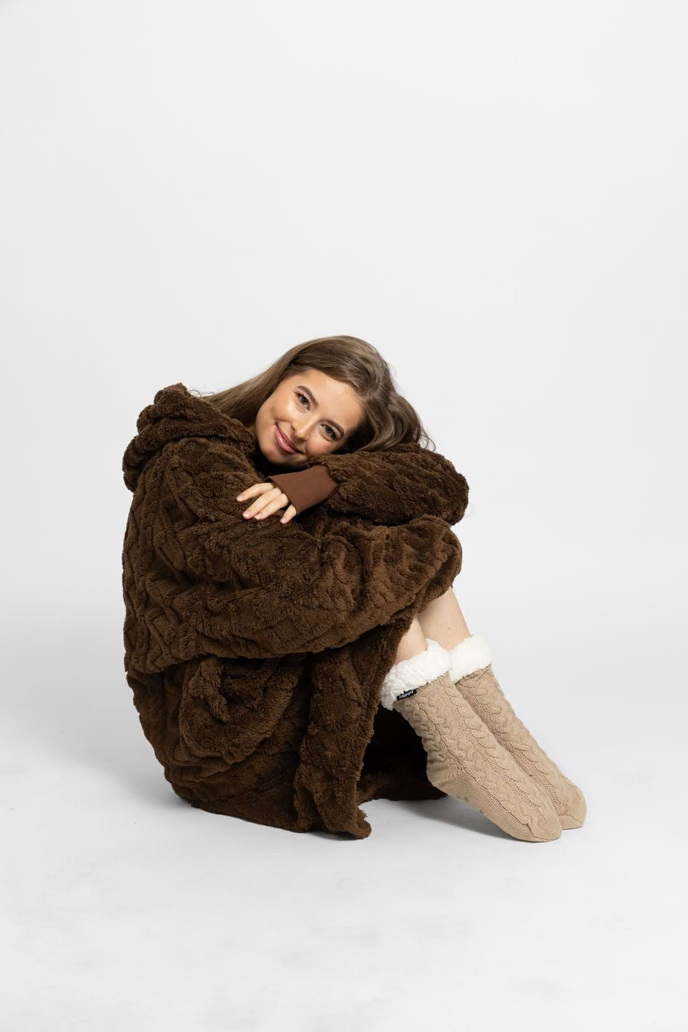 Decken-Hoodie – braun