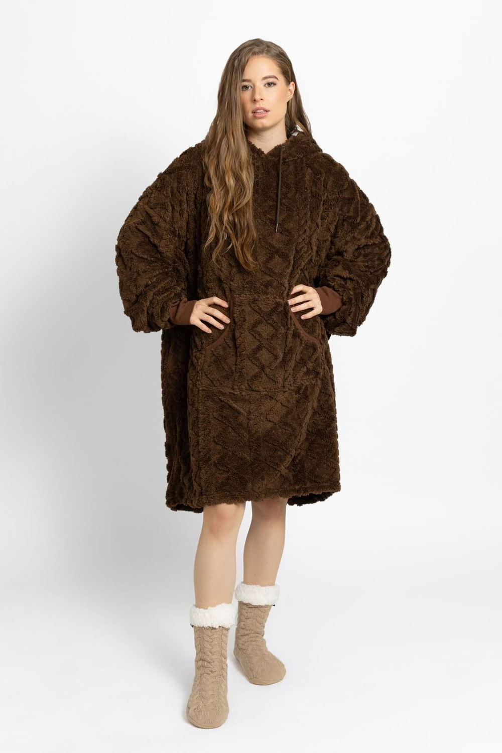 Decken-Hoodie – braun