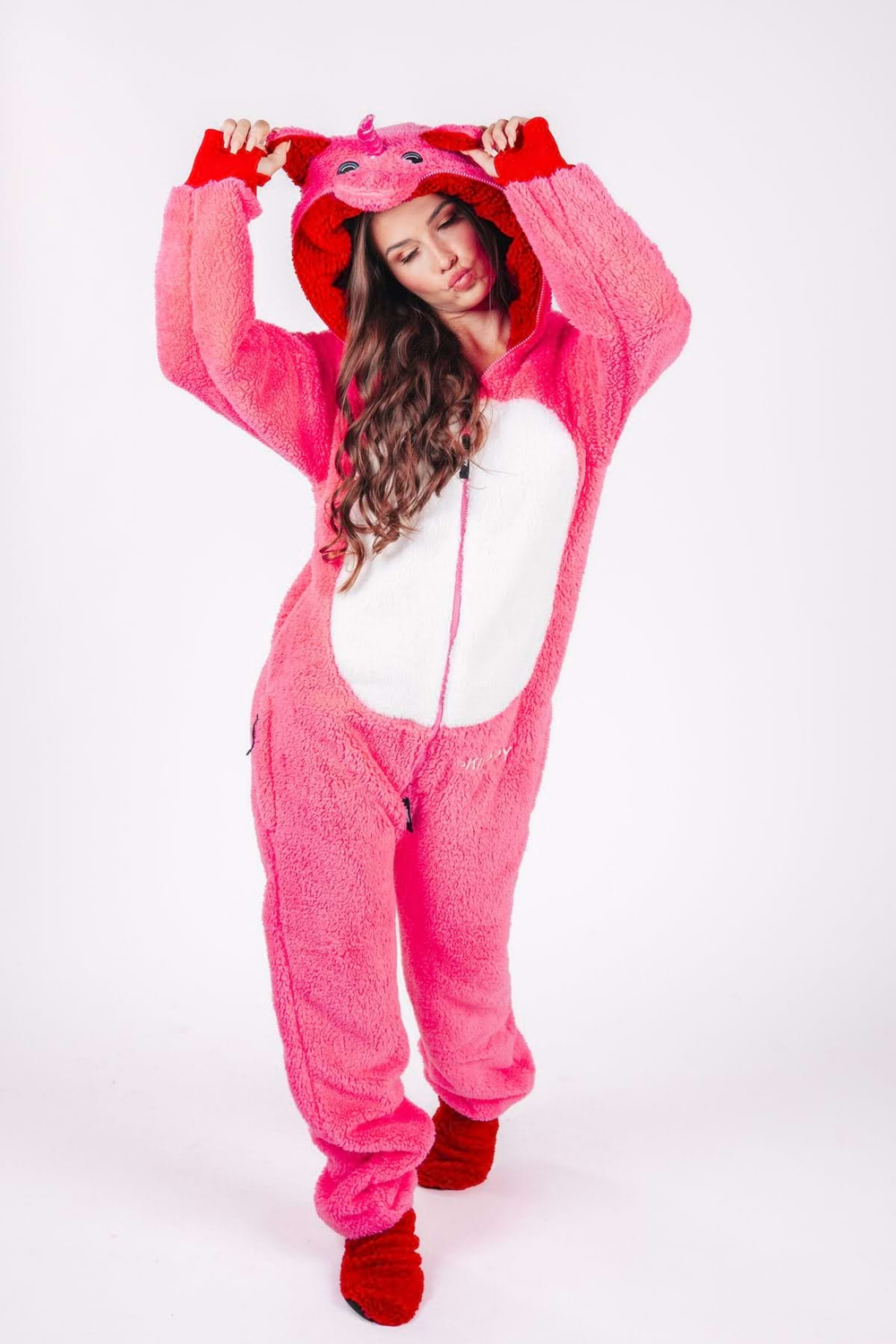 Onesie Teddy – Einhorn pink