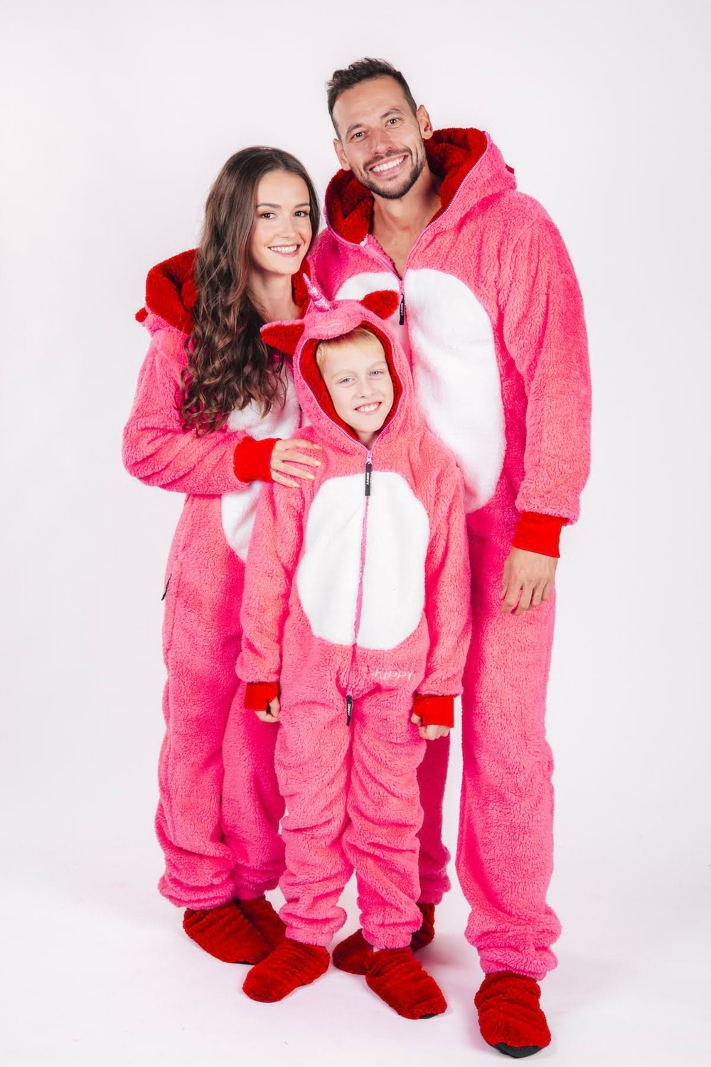 Kinder-Onesie Teddy – Einhorn pink