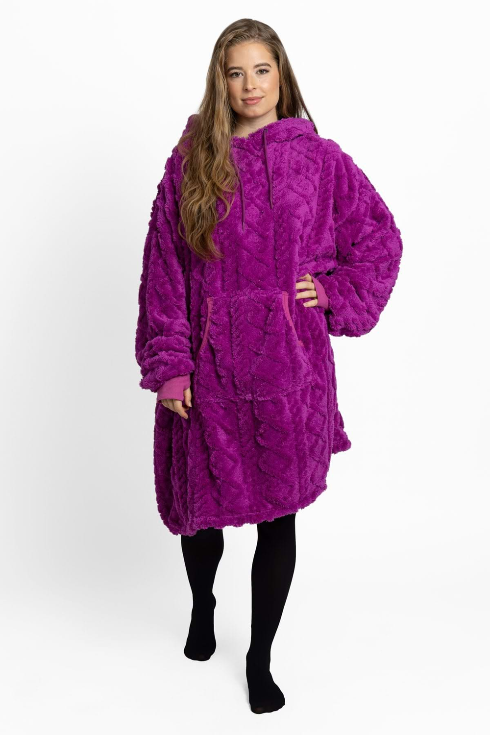 Decken-Hoodie – plum