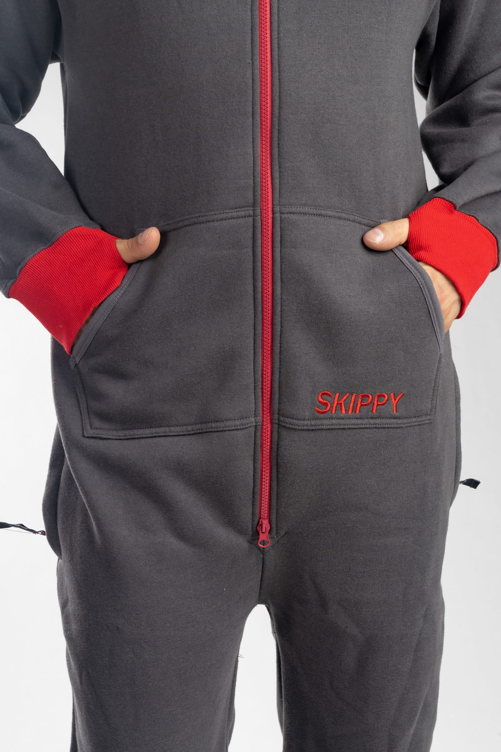 Onesie – grau rot