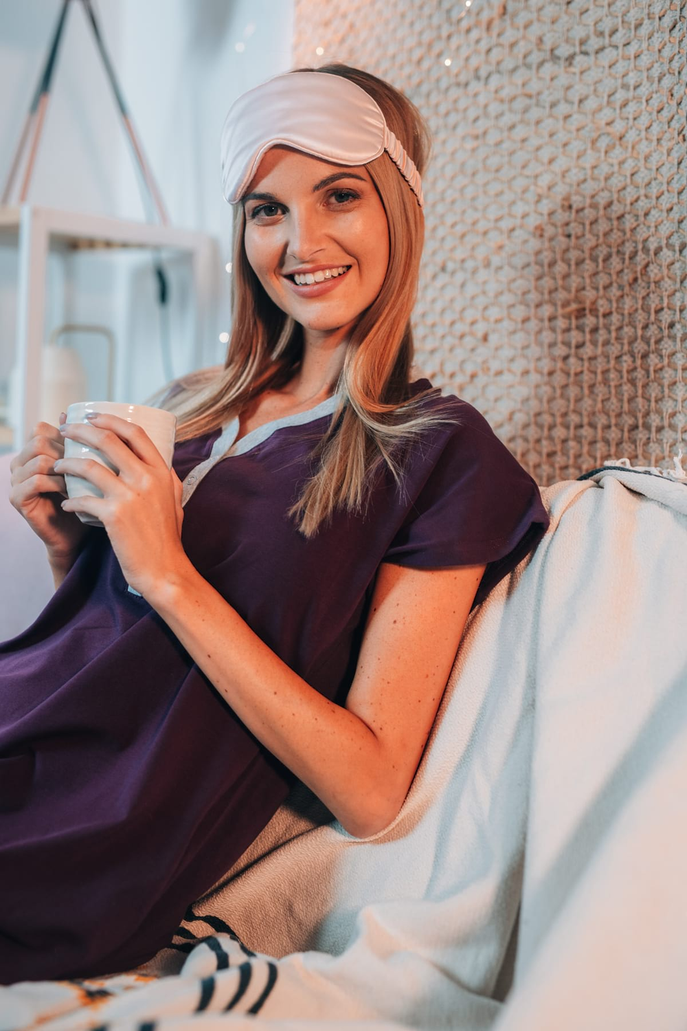 Seidenschlafmaske – pink