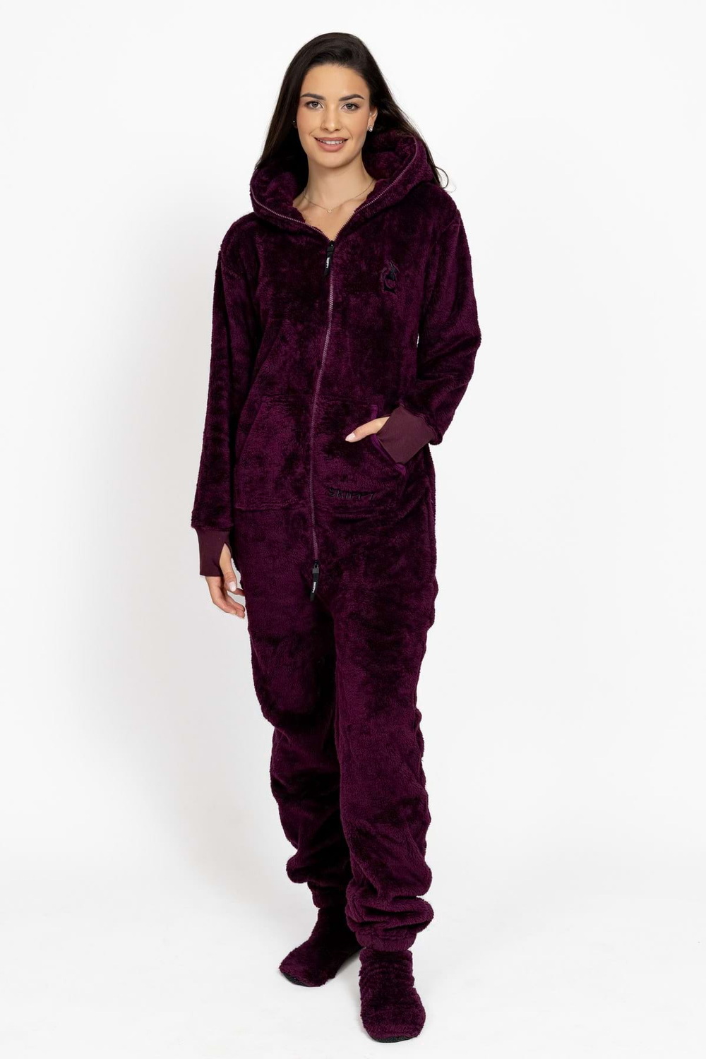 Onesie Teddy – deep plum