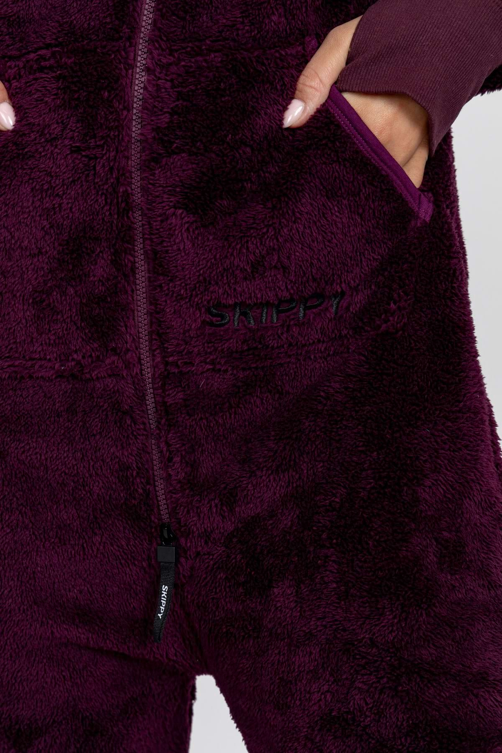 Onesie Teddy – deep plum