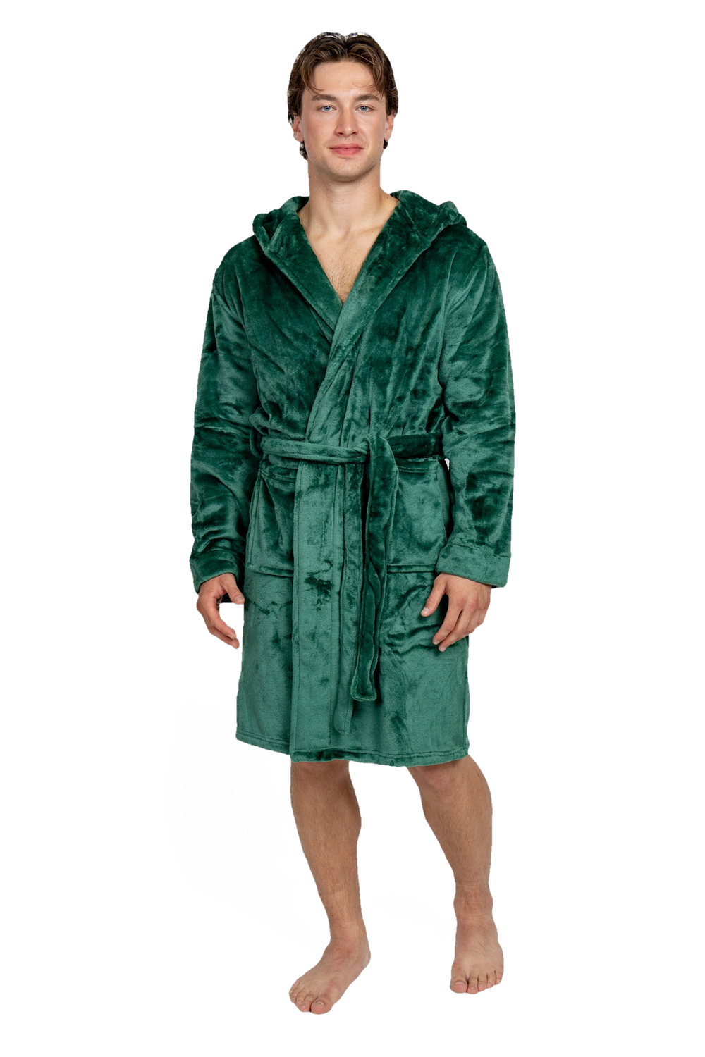 Herren-Bademantel – dark emerald