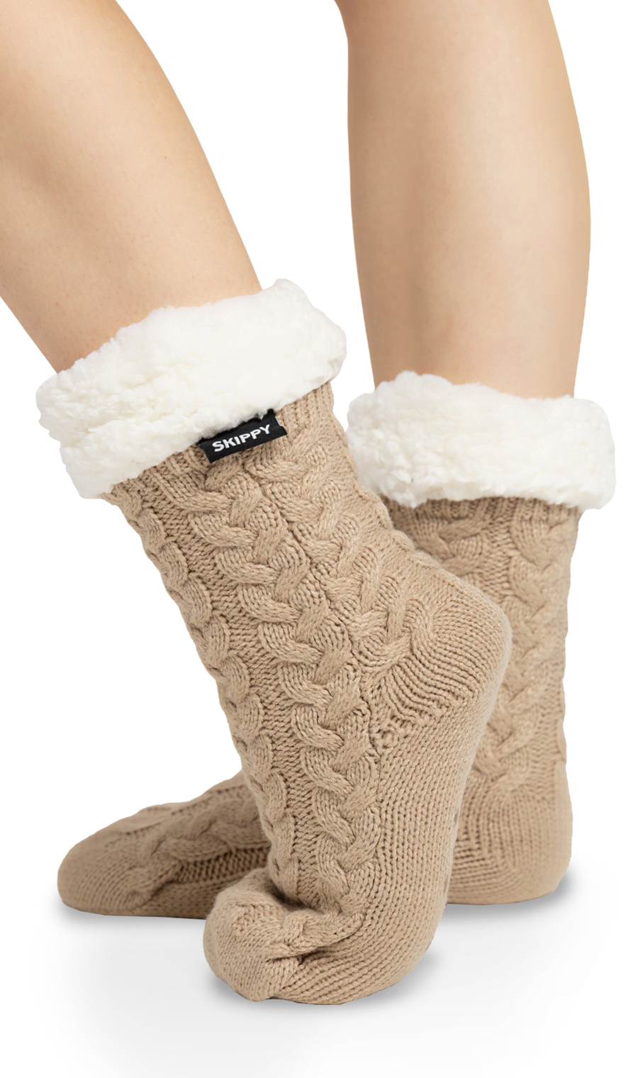 Warme Damensocken – beige