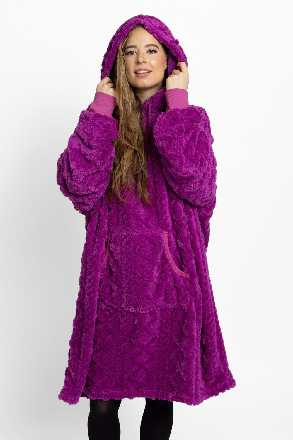 Decken-Hoodie – plum