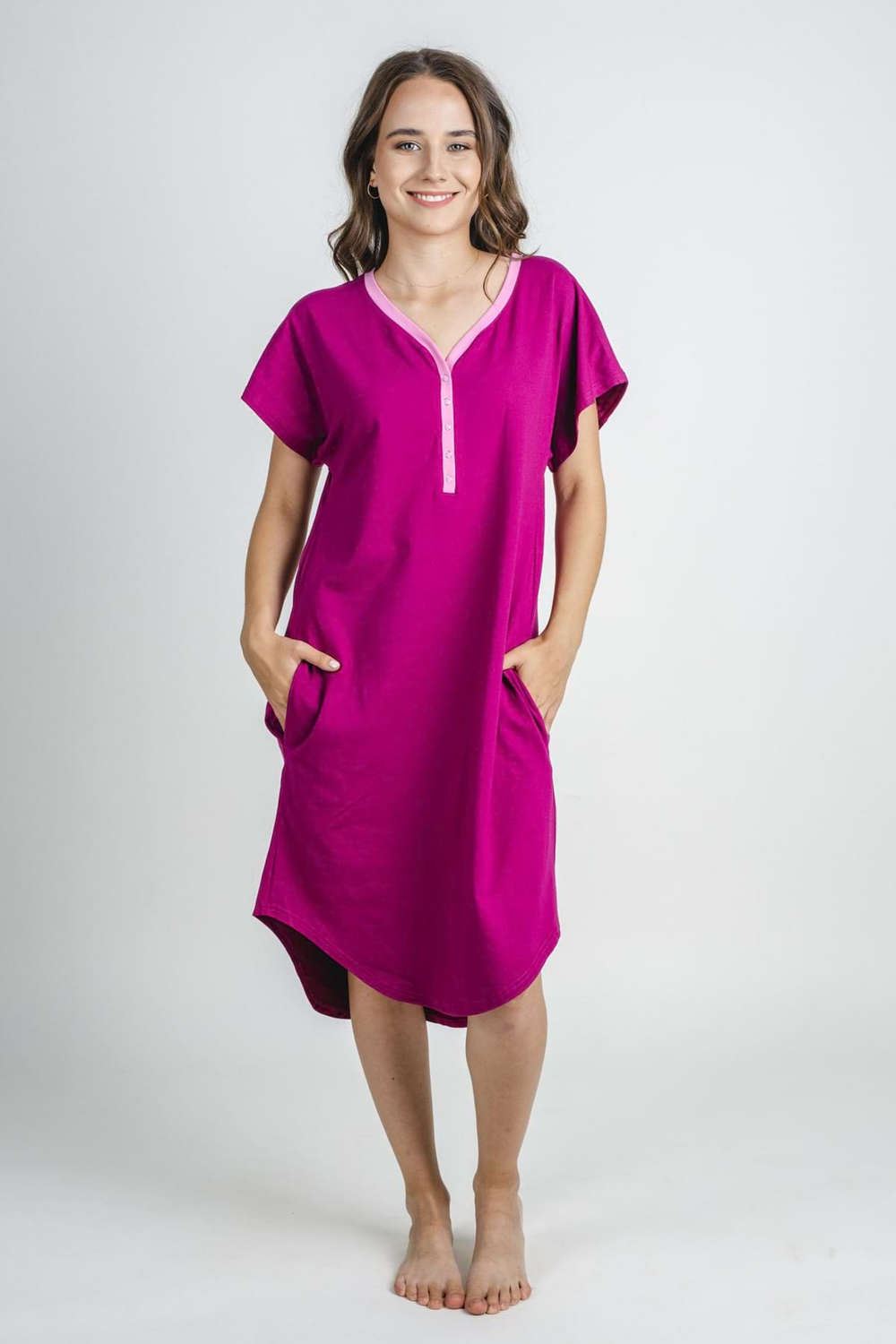 Damen-Nachthemd – merlot