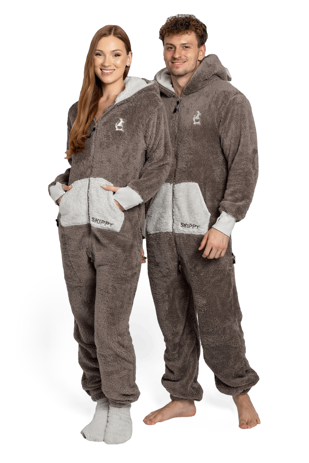 Onesie Teddy – graue Katze
