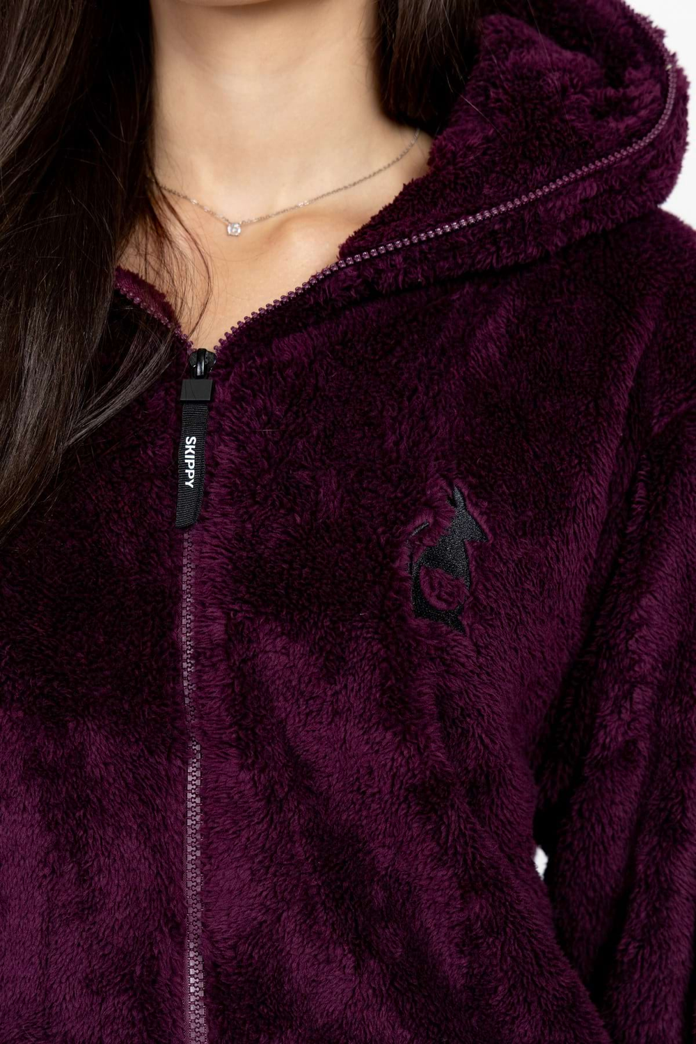 Onesie Teddy – deep plum