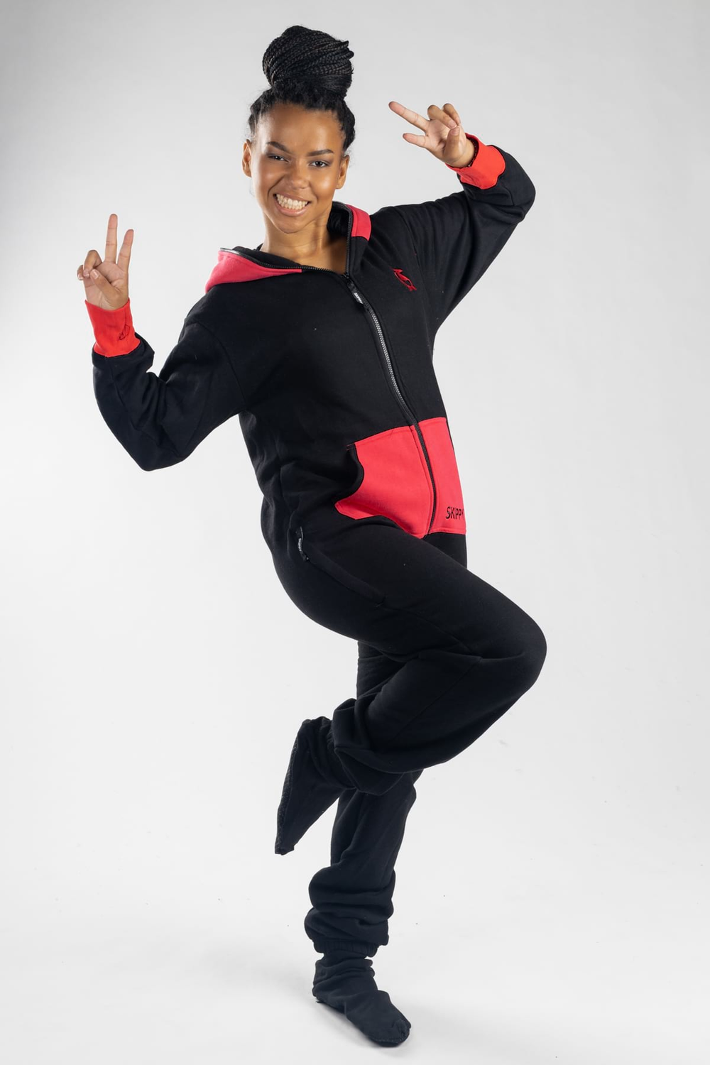 Onesie – schwarz pink