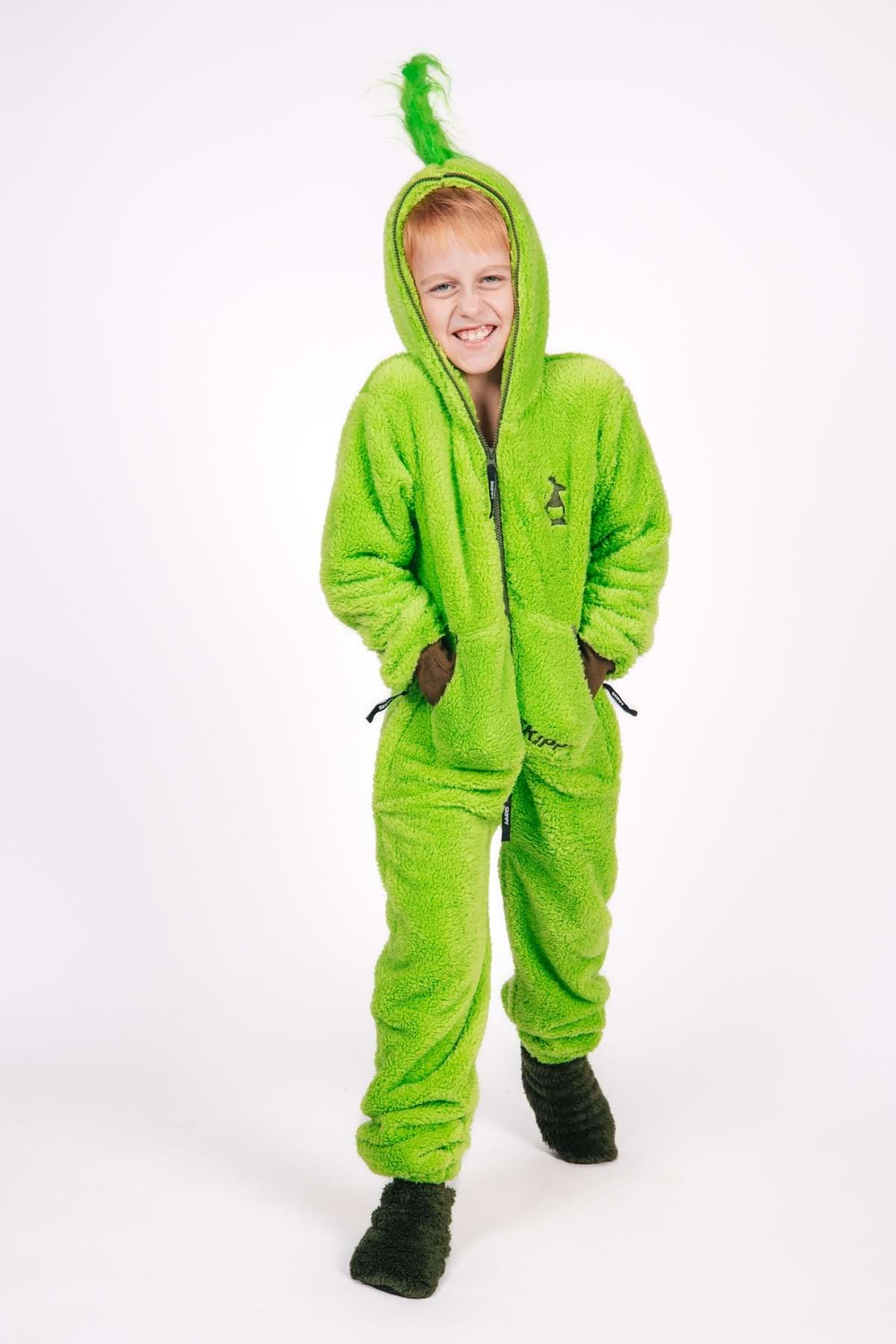 Kinder-Onesie Teddy – Grinch