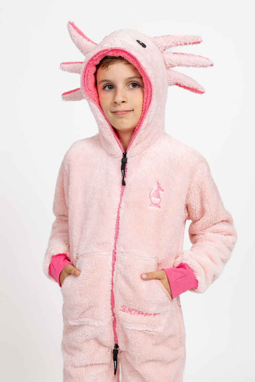 Kinder-Onesie Teddy – Axolotl