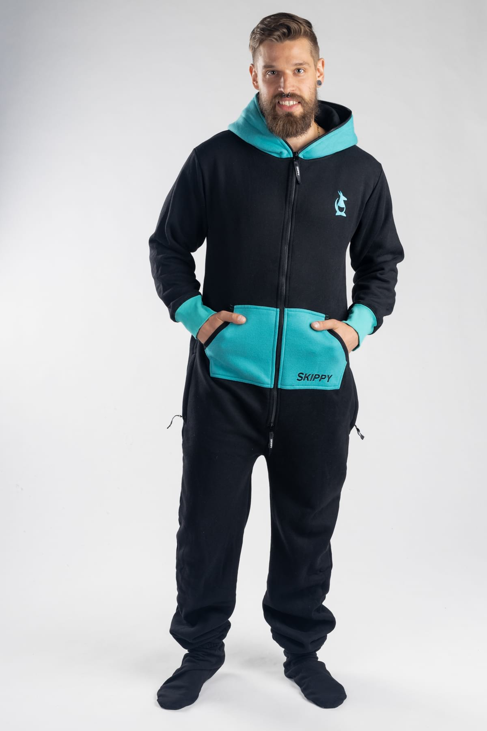 Onesie – schwarz türkis