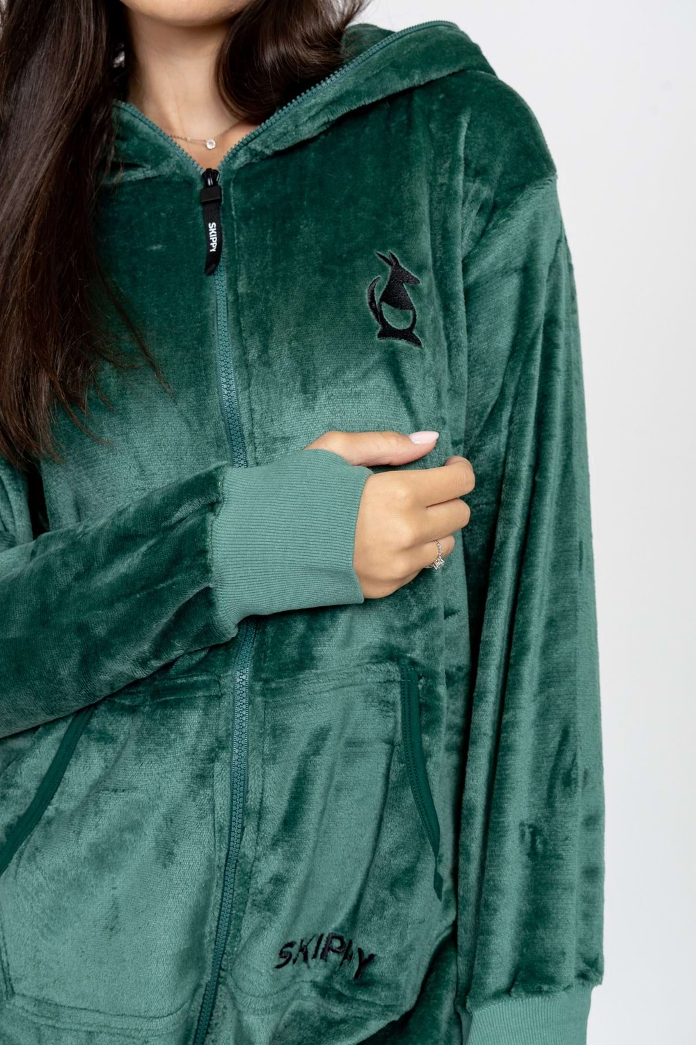 Onesie Velour – Dark Green