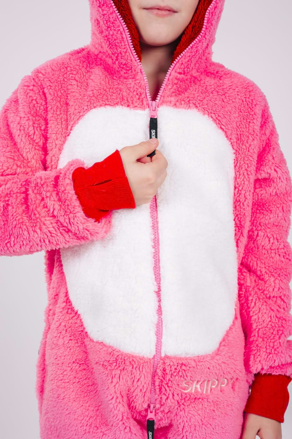 Kinder-Onesie Teddy – Einhorn pink