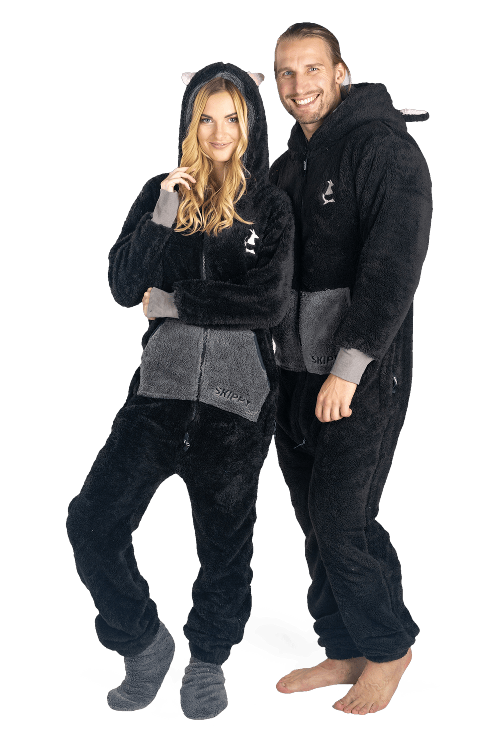Onesie Teddy – Katze schwarz