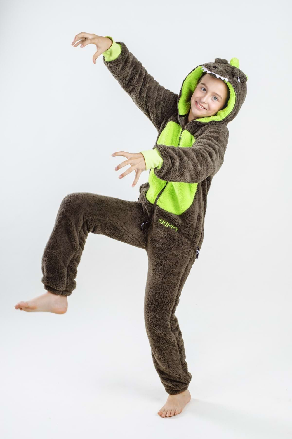 Kinder-Onesie Teddy – Dinosaurier