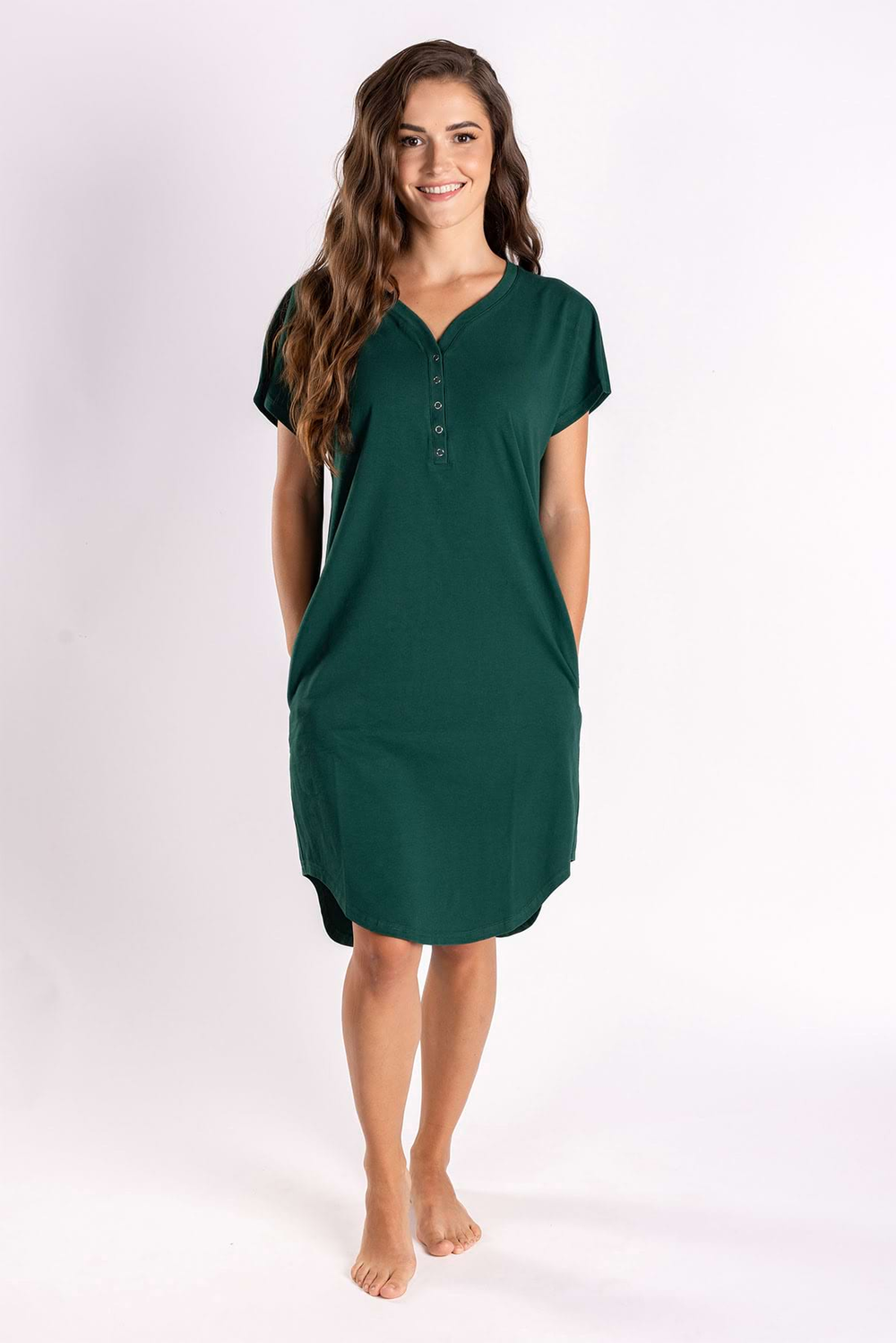 Damen-Nachthemd – dark emerald