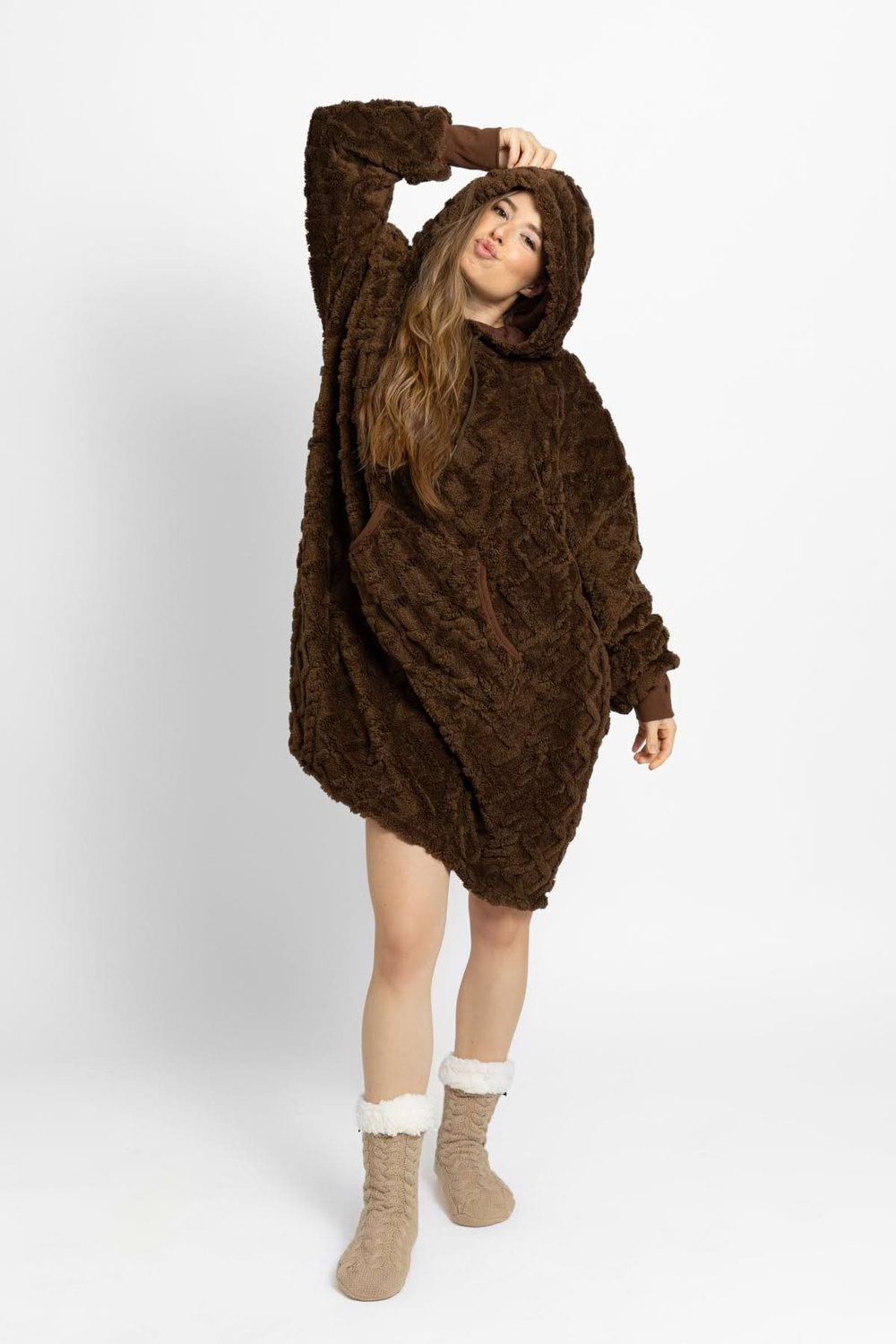 Decken-Hoodie – braun