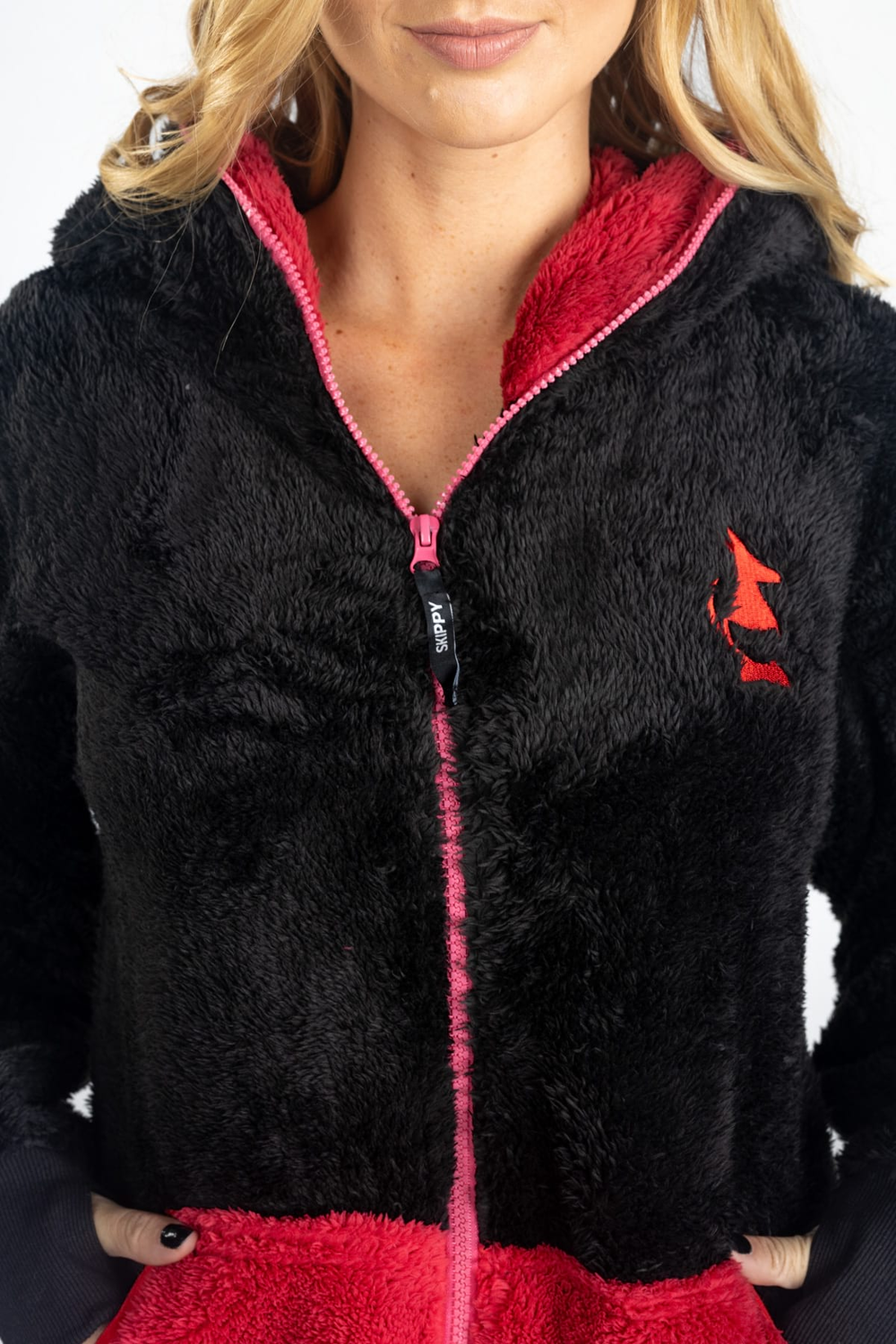 Onesie Teddy – schwarz pink