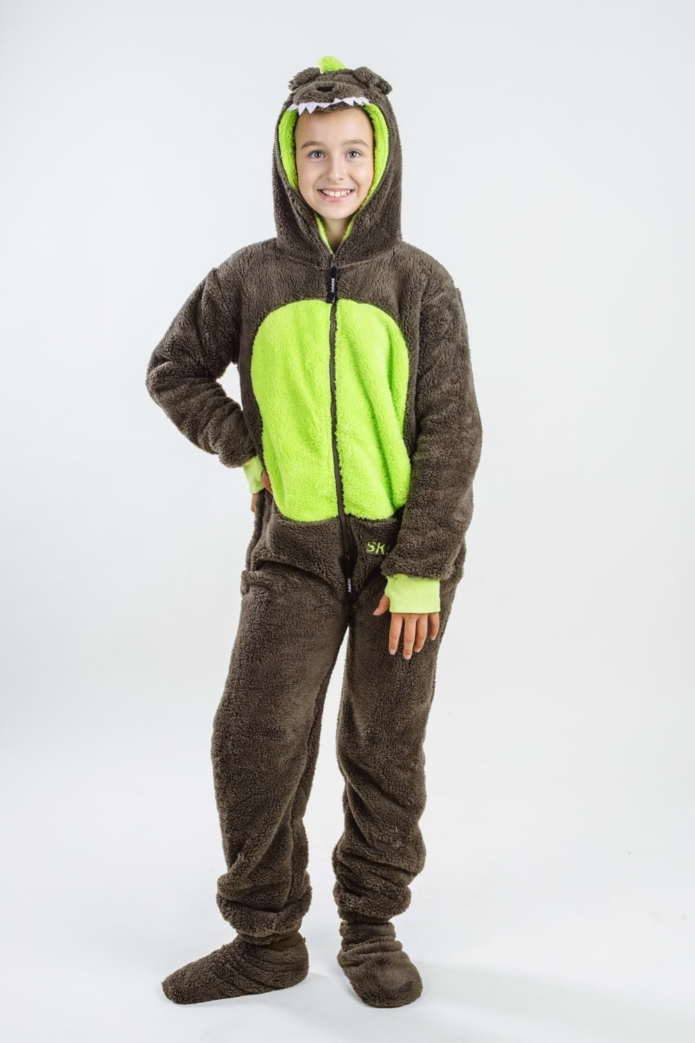 Kinder-Onesie Teddy – Dinosaurier