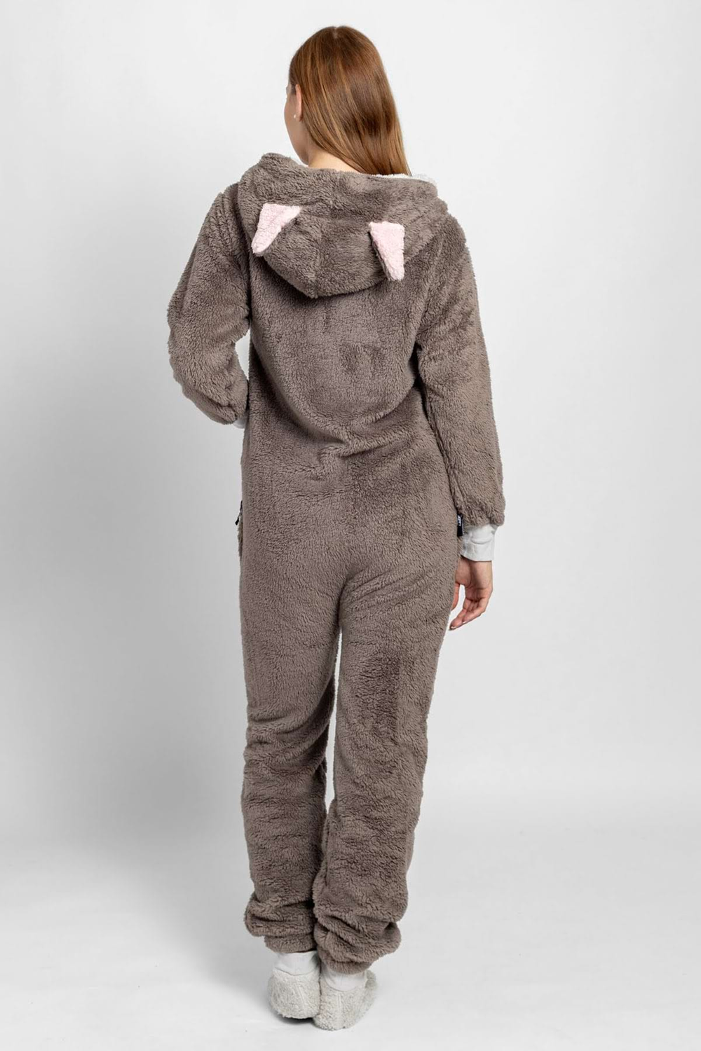 Onesie Teddy – graue Katze