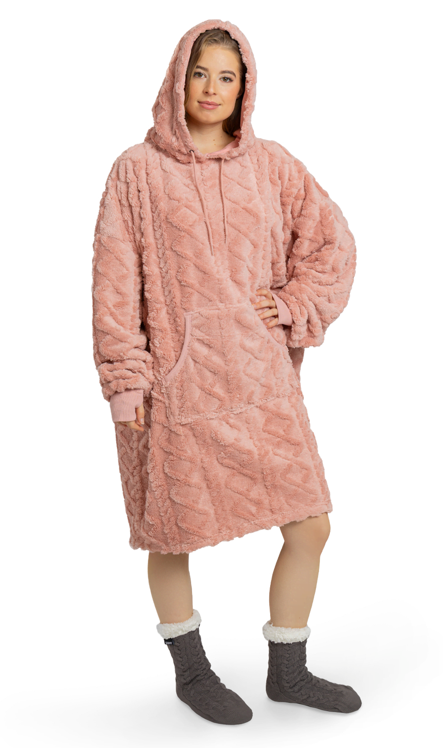 Decken-Hoodie – dusty pink