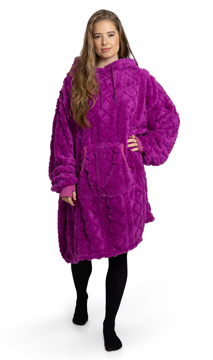 Decken-Hoodie – plum