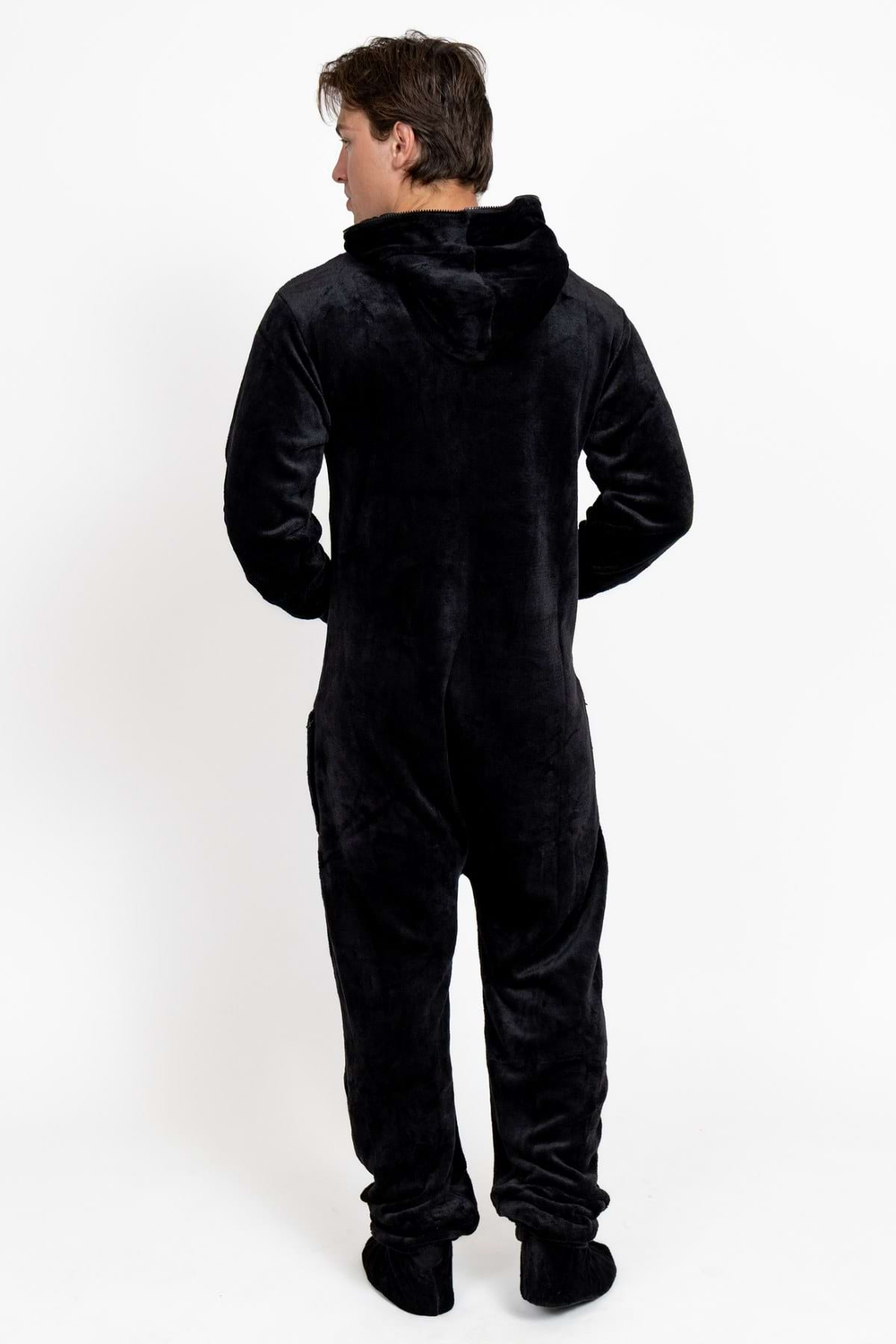 Onesie Velour – Schwarz