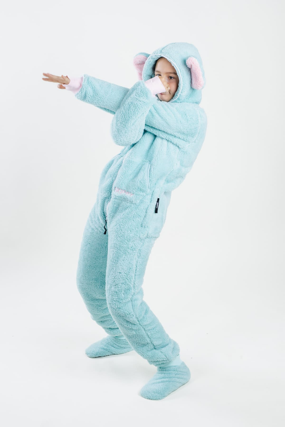 Kinder-Onesie Teddy – Elefant
