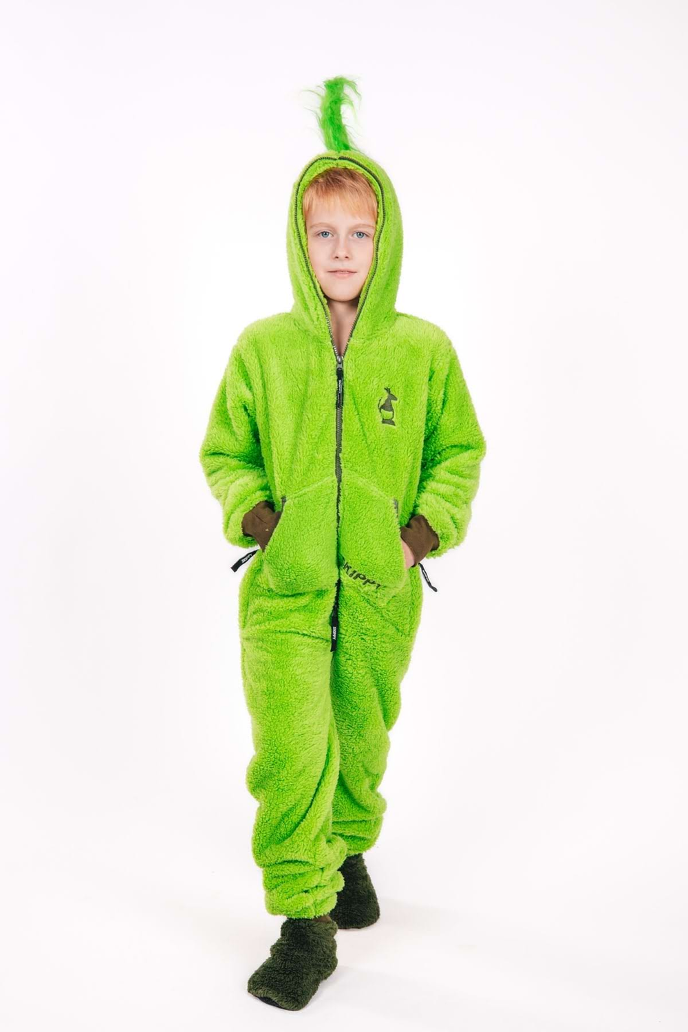 Kinder-Onesie Teddy – Grinch
