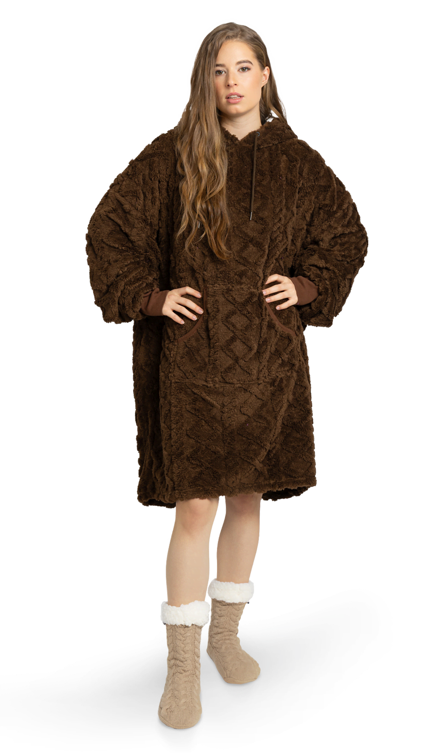 Decken-Hoodie – braun