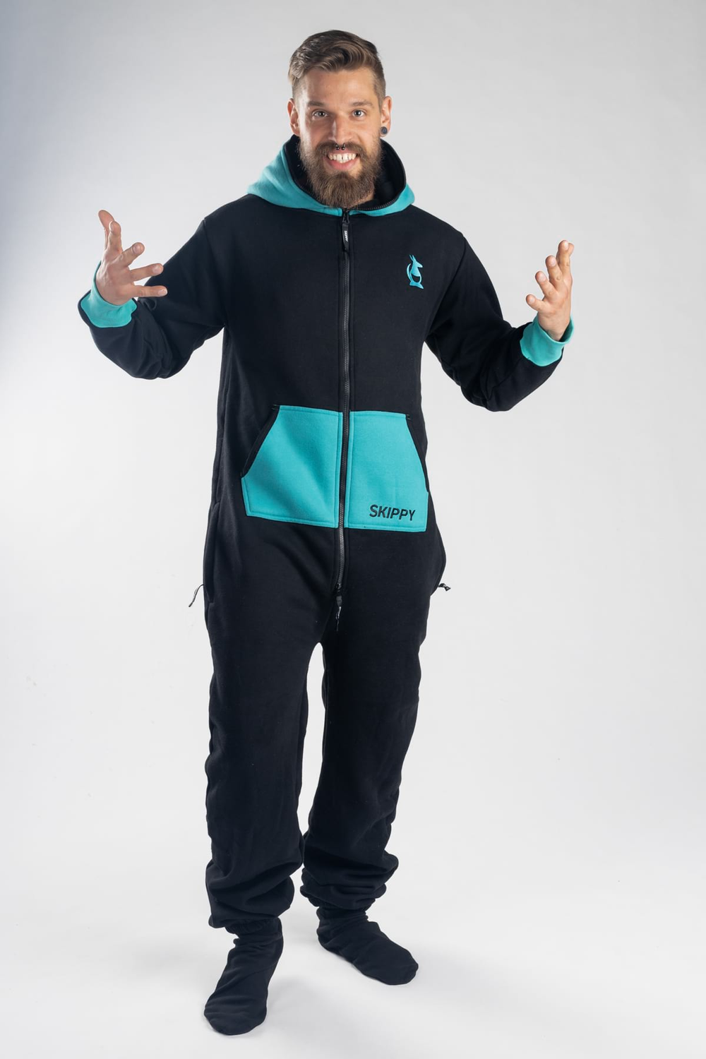 Onesie – schwarz türkis