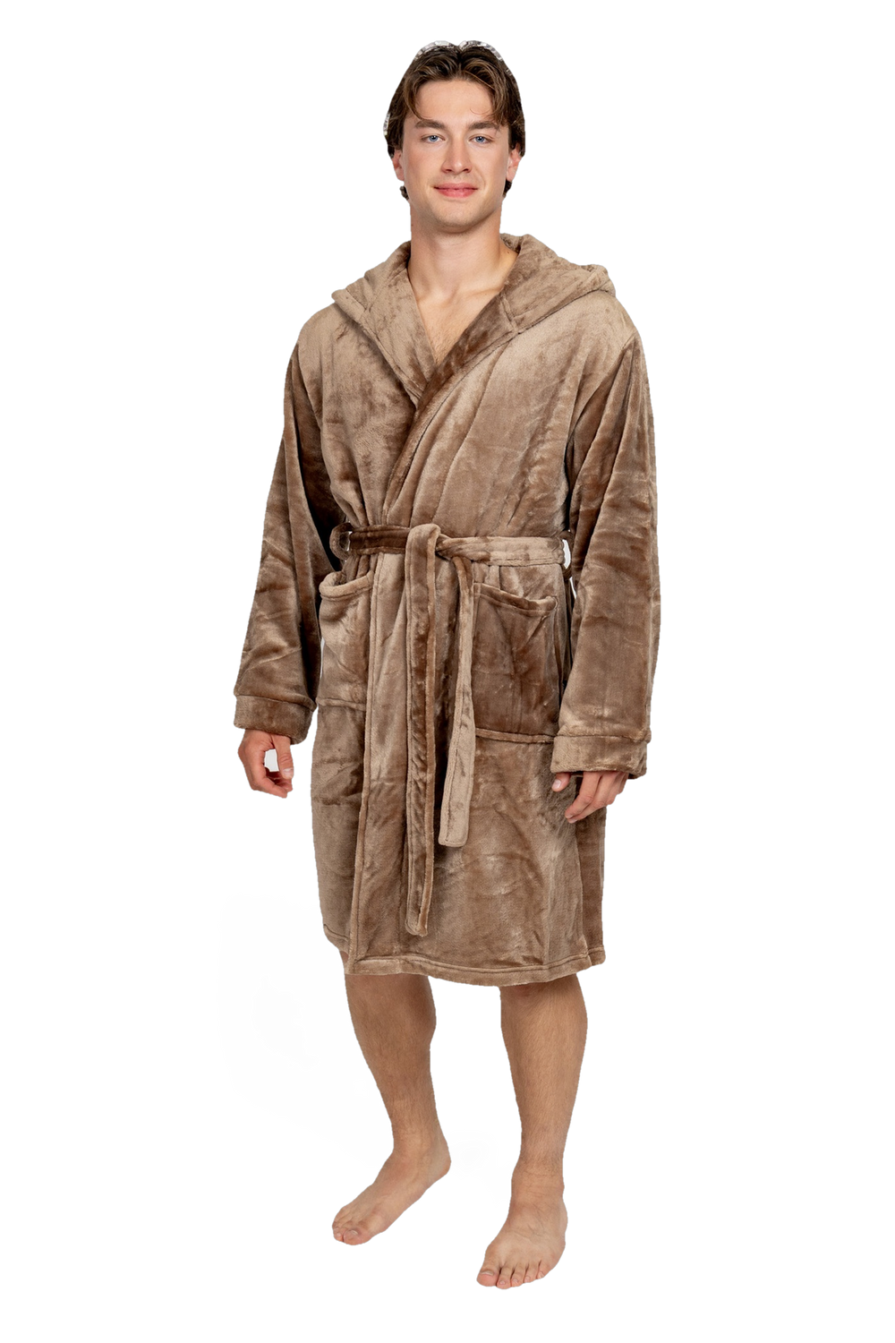 Herren-Bademantel – cappuccino