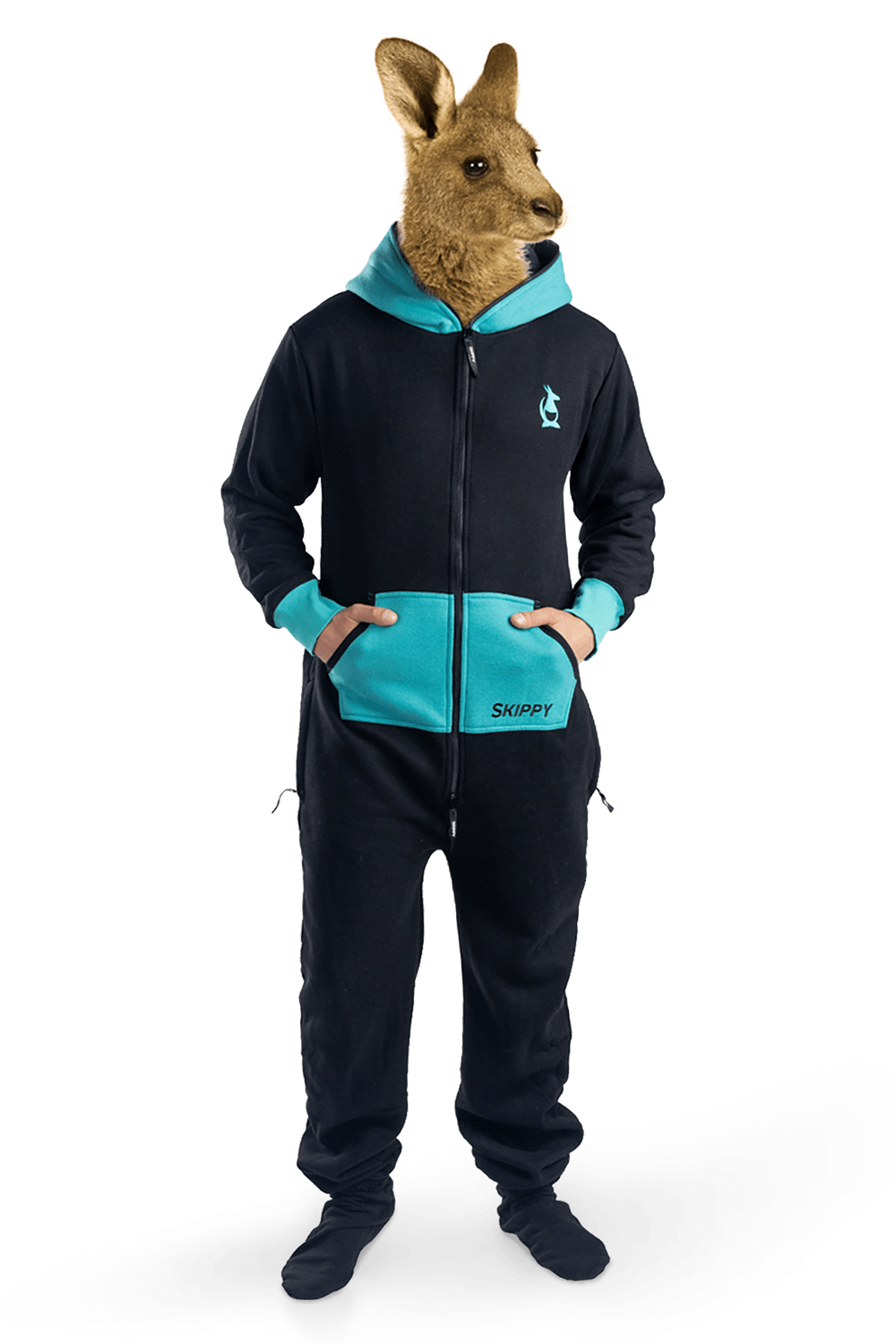 Onesie – schwarz türkis Onesie – schwarz türkis
