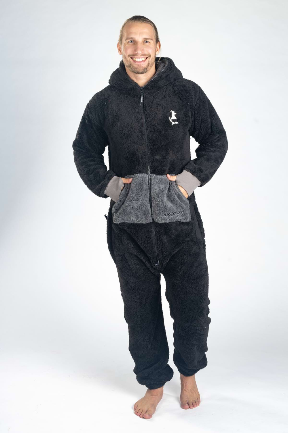 Onesie Teddy – Katze schwarz