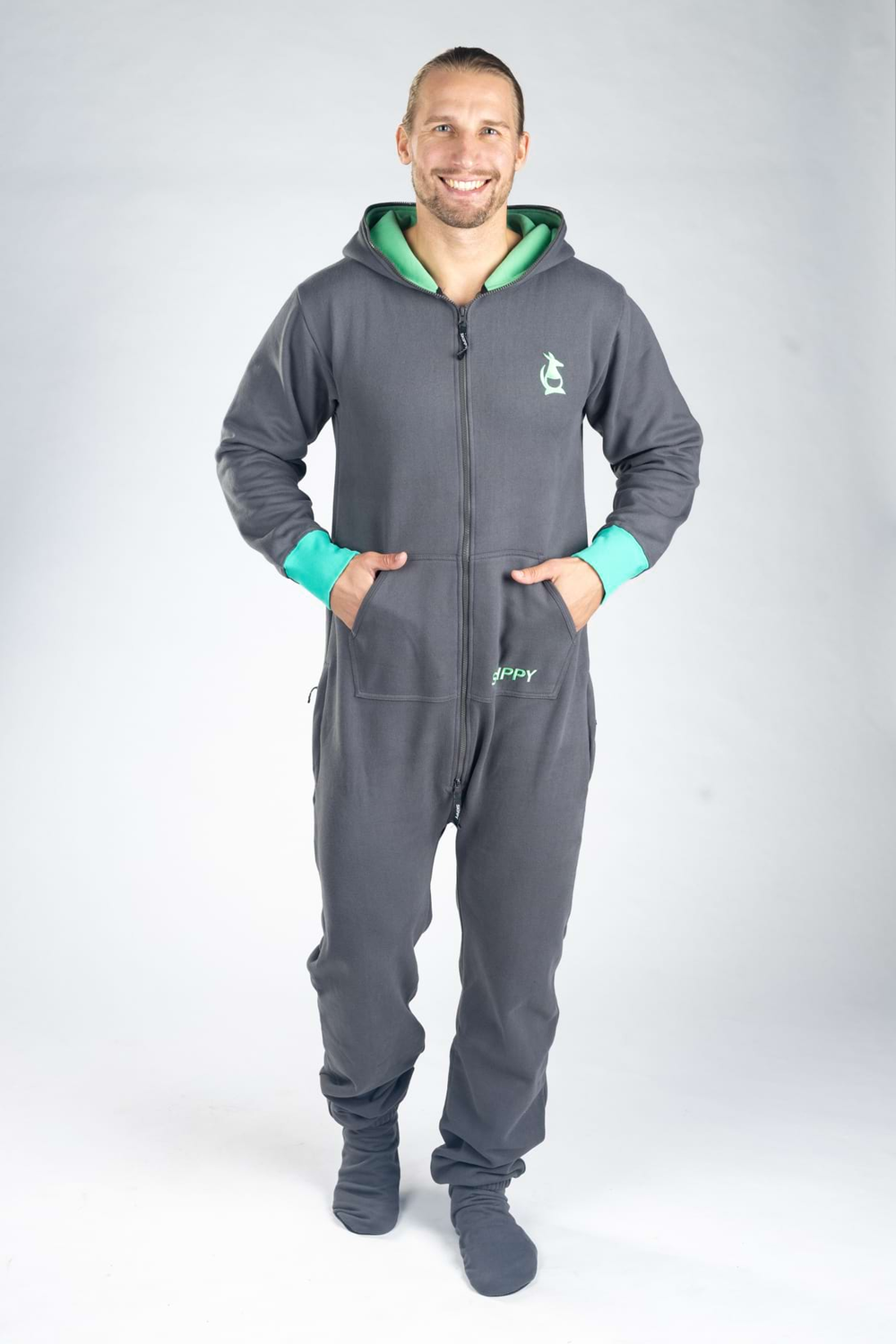 Onesie – grey mint