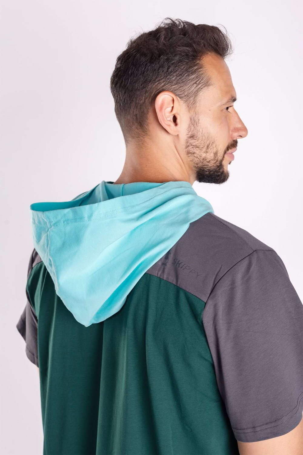 Herren-Nachthemd – dunkelgrün mint