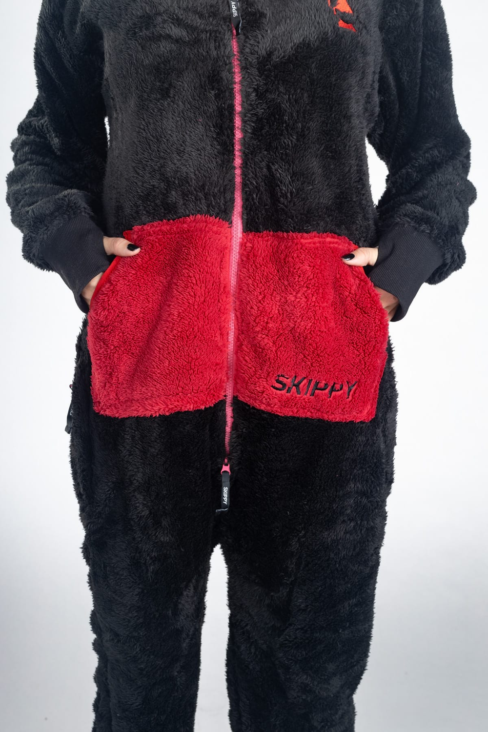 Onesie Teddy – schwarz pink