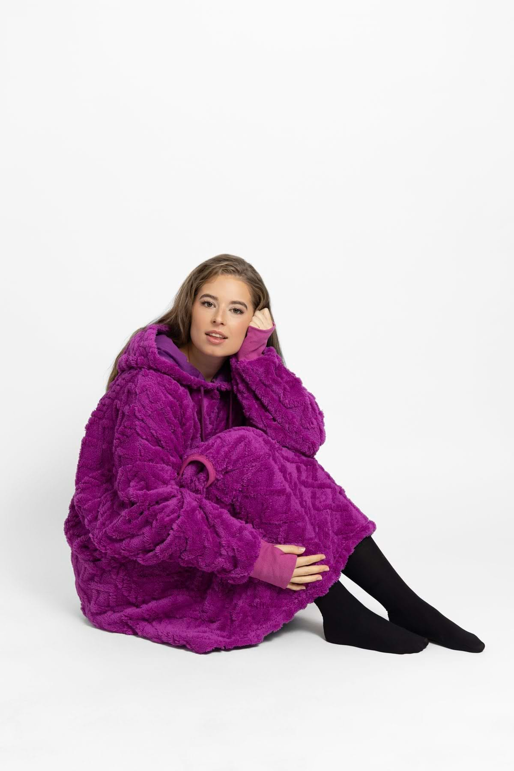 Decken-Hoodie – plum