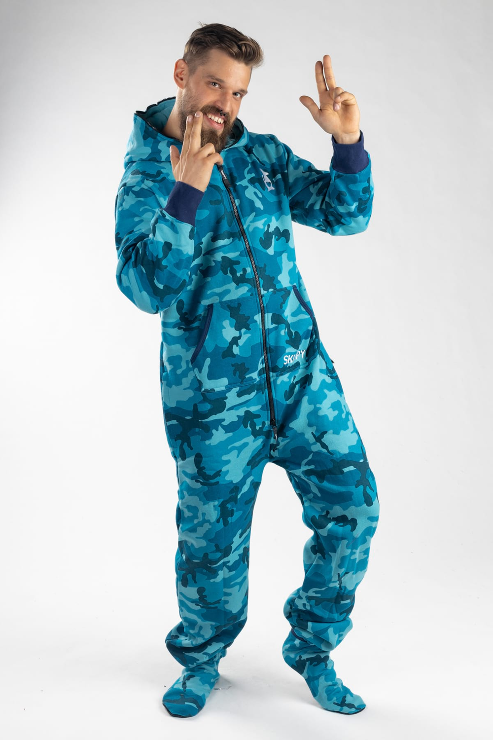 Onesie – Camo blau