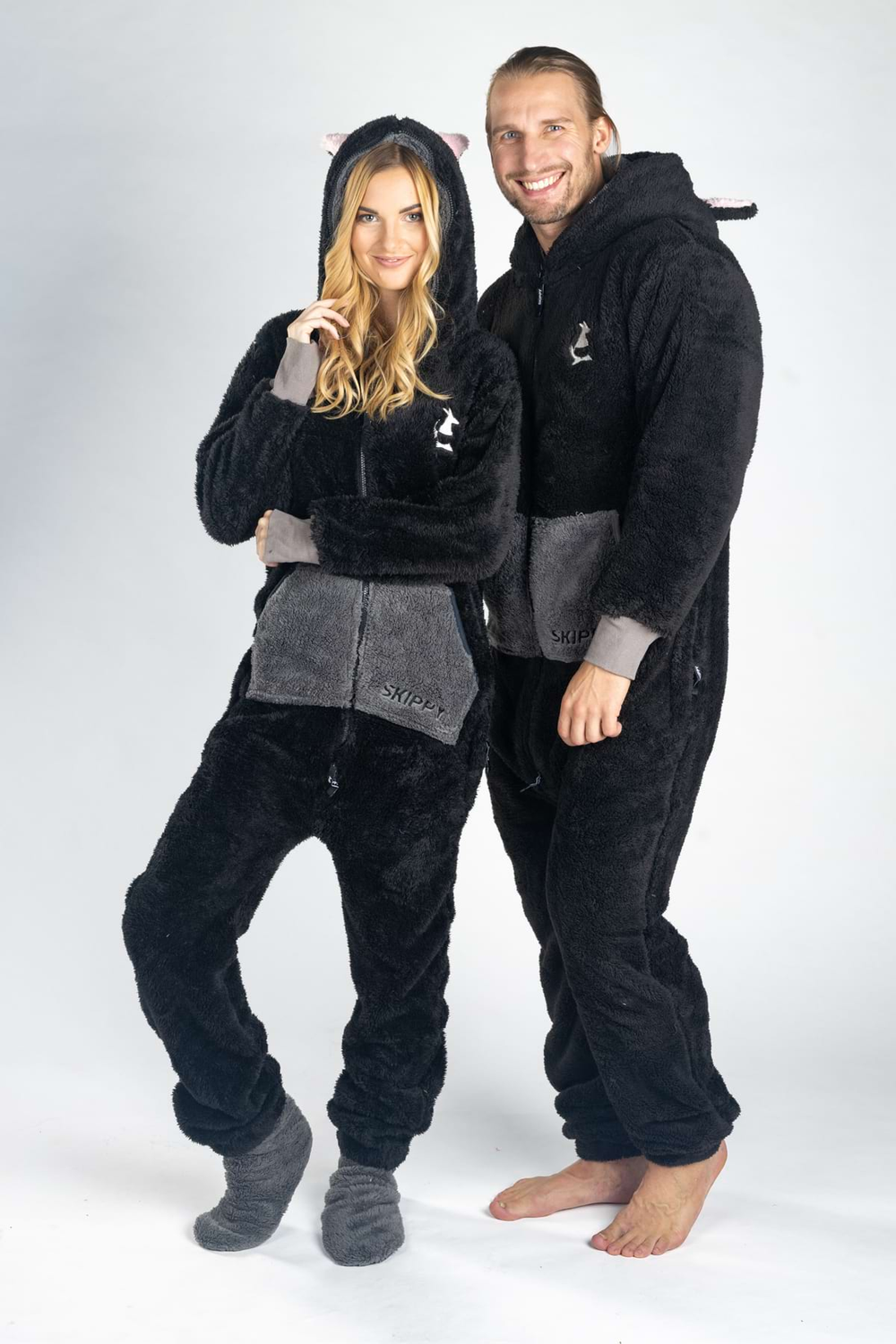 Onesie Teddy – Katze schwarz