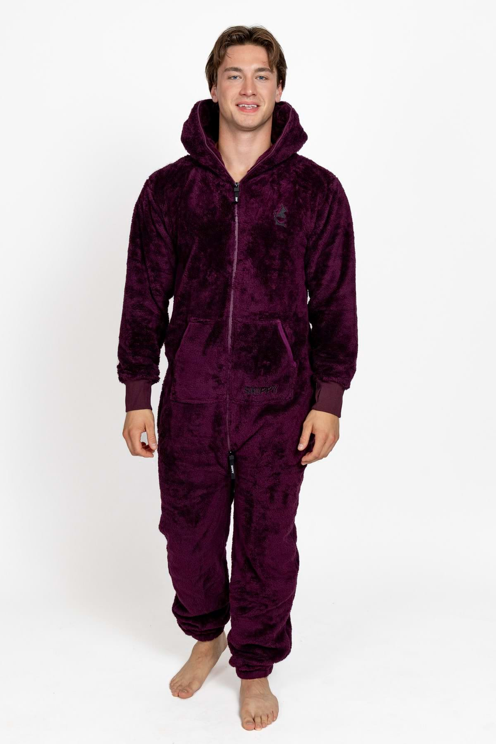 Onesie Teddy – deep plum