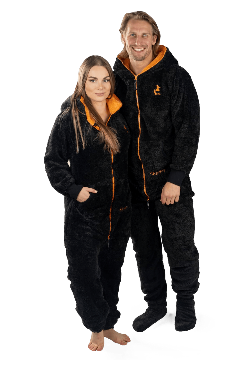 Onesie Teddy – schwarz orange
