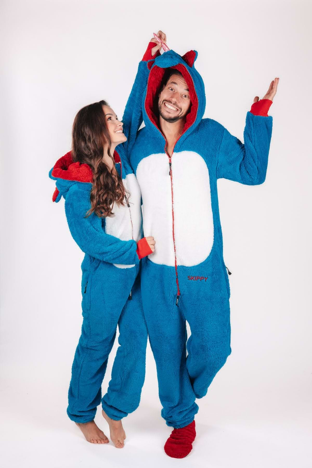 Onesie Teddy – Einhorn blau