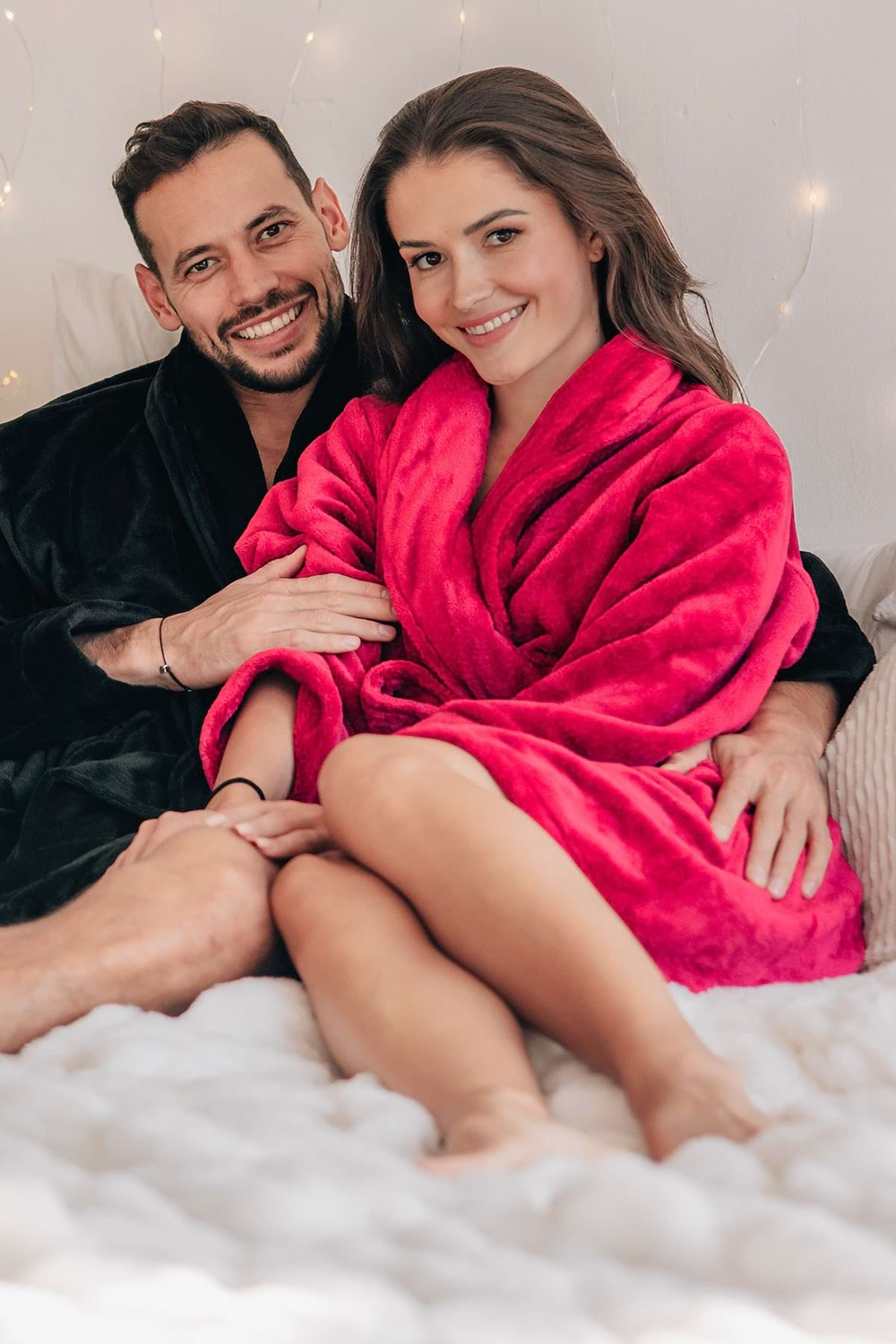 Damen-Bademantel – fuchsia